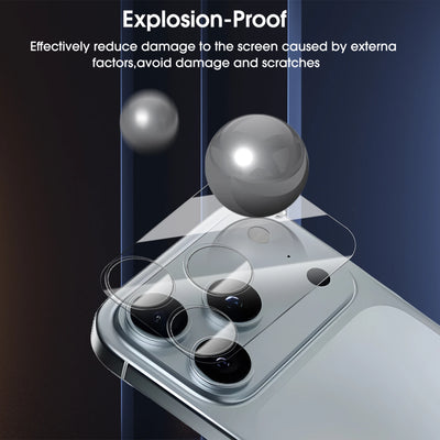 CrystalClear 17PM Full Lens Cover (1–5 Sets) – Tempered Glass Camera Film for iPhone 17/17 Air/17 Pro/17 Pro Max