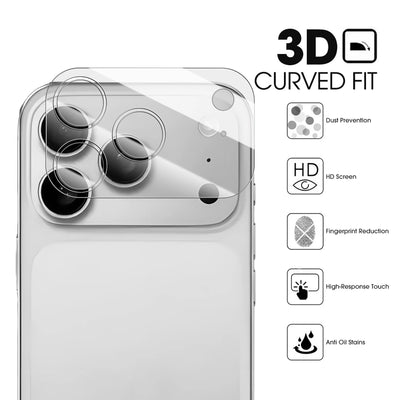 CrystalClear 17PM Full Lens Cover (1–5 Sets) – Tempered Glass Camera Film for iPhone 17/17 Air/17 Pro/17 Pro Max