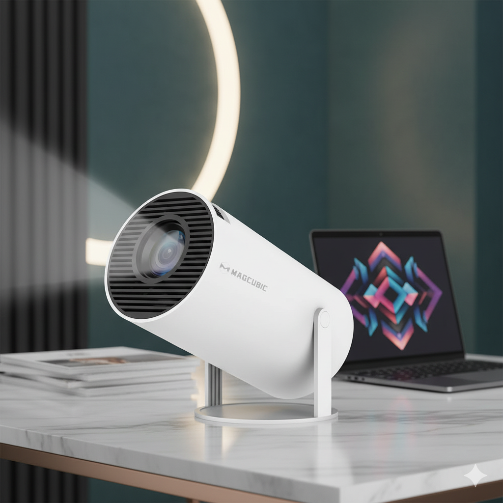 Magcubic HY300 Pro HD Projector – Super Bright 290ANSI, WiFi Mirroring & A3100 Chip for Next-Level Home Entertainment